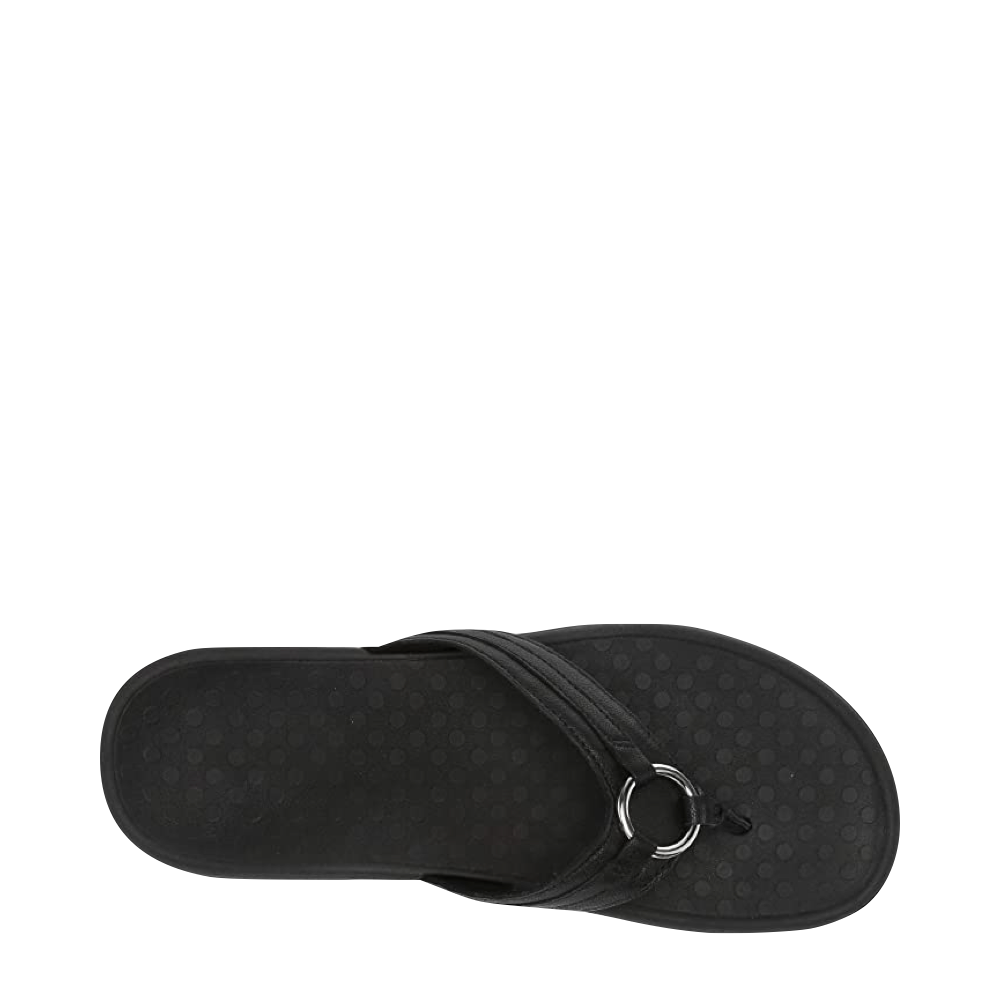 Vionic Women's Tide Aloe Toe Post Sandal in Black