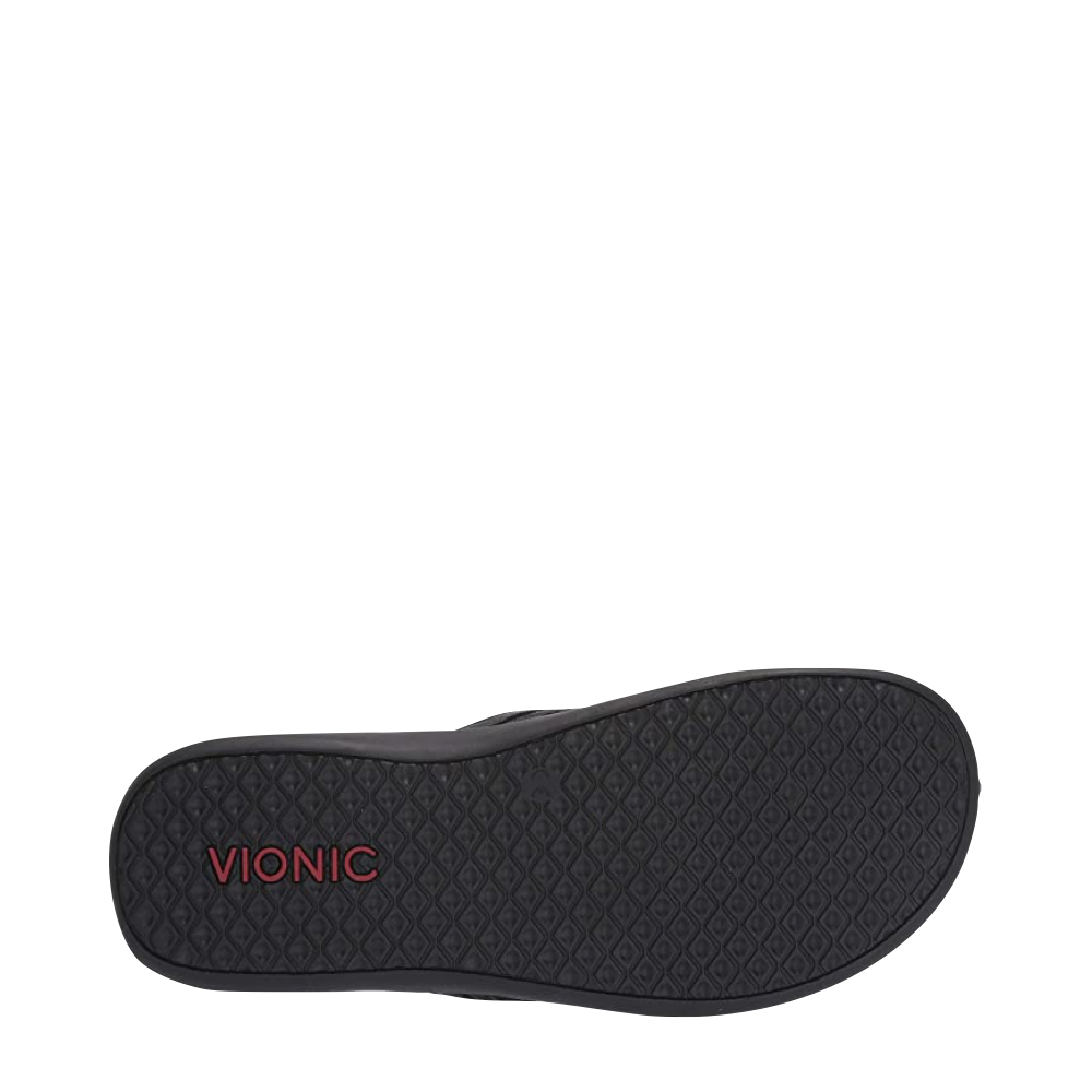 Vionic Women's Tide Aloe Toe Post Sandal (Black)