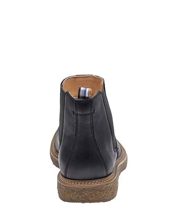 Johnston & Murphy Men's Clint Chelsea Boot in Black Full-Grain Leather
