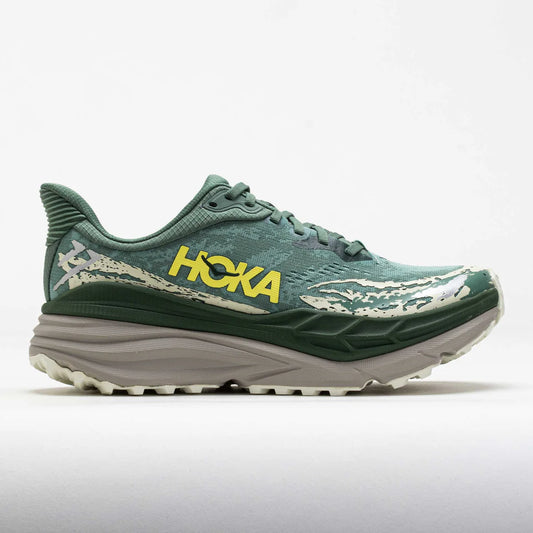 Hoka Men's Stinson 7 Sneaker in Fern/Cement Grey