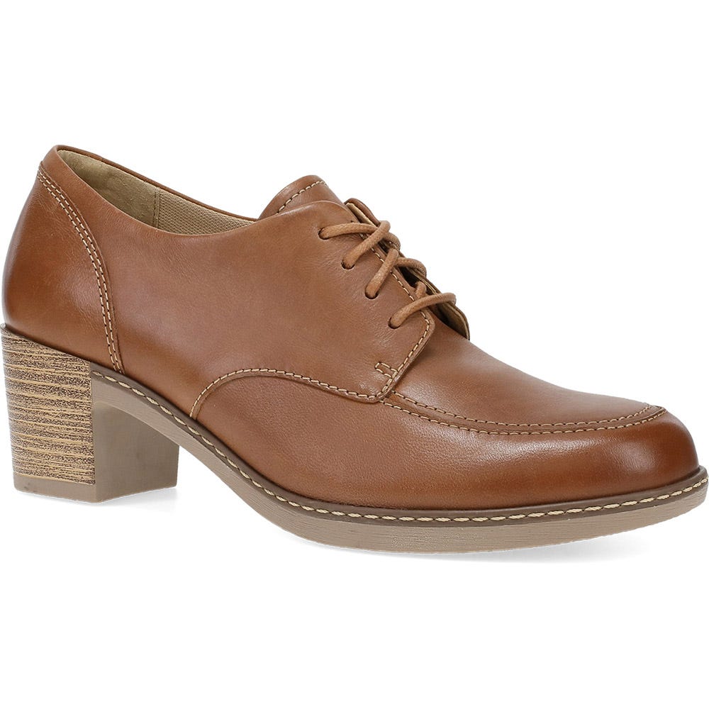 Dansko Women's Maris Heeled Oxford in Luggage Tan
