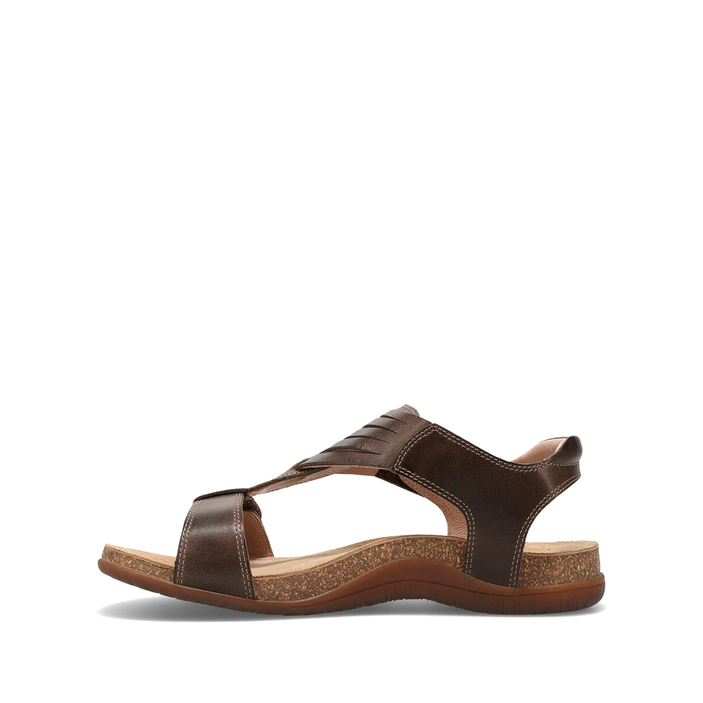 Taos Women's Wonderful Woven Leather Sandal in Mocha