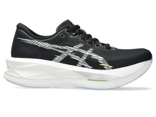 Asics Women's Sonic blast Sneaker in Black/Blue Fade