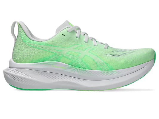 Asics Women's Glideride Max 2 Sneaker in White/Vital Green