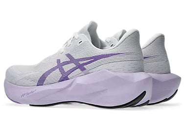 Asics Women's Novablast 6 Sneaker in White/Murasaki