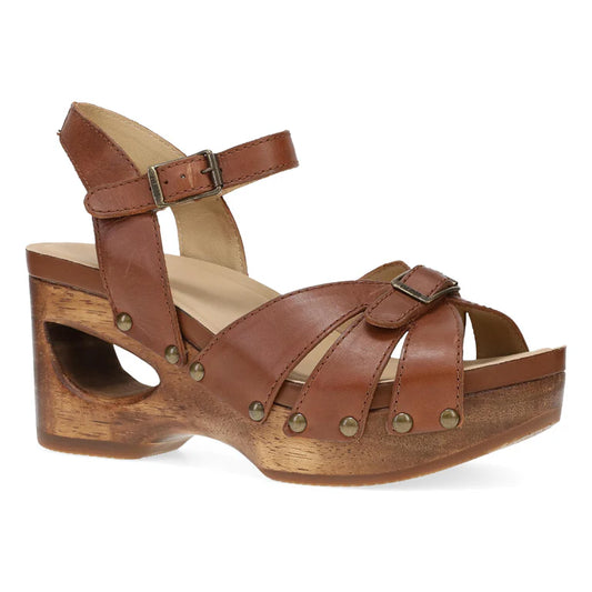 Dansko Women's Alanna Heeled Sandal in Tan