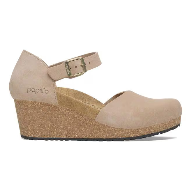 Birkenstock Women's Mary Closed Toe Wedge Sandal in Warm Sand