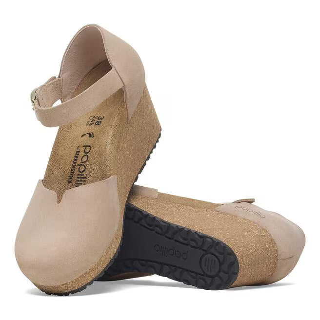 Birkenstock Women's Mary Closed Toe Wedge Sandal in Warm Sand