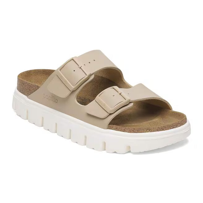 Birkenstock Women's Arizona Chunky Birko-Flor Sandal in Sandcastle