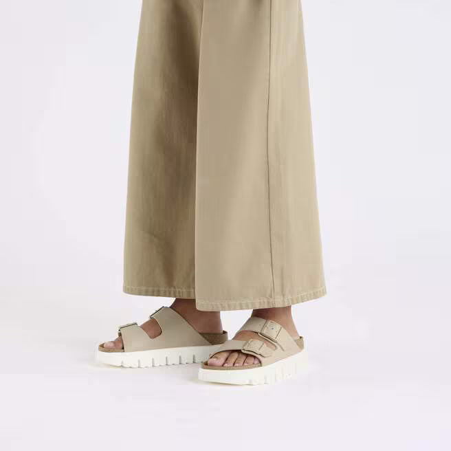 Birkenstock Women's Arizona Chunky Birko-Flor Sandal in Sandcastle
