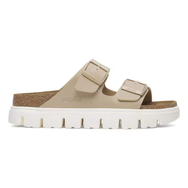 Birkenstock Women's Arizona Chunky Birko-Flor Sandal in Sandcastle