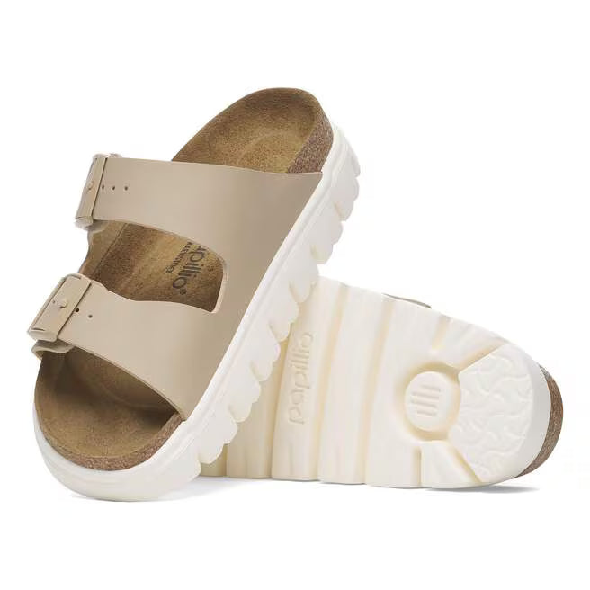 Birkenstock Women's Arizona Chunky Birko-Flor Sandal in Sandcastle
