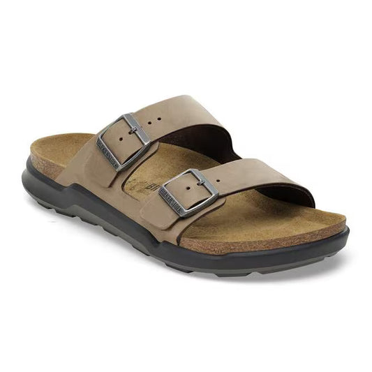 Birkenstock Men's Arizona Crosstown Oiled Leather Sandal in Tobacco