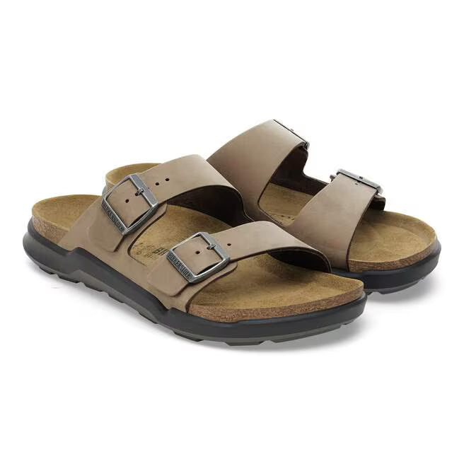 Birkenstock Men's Arizona Crosstown Oiled Leather Sandal in Tobacco