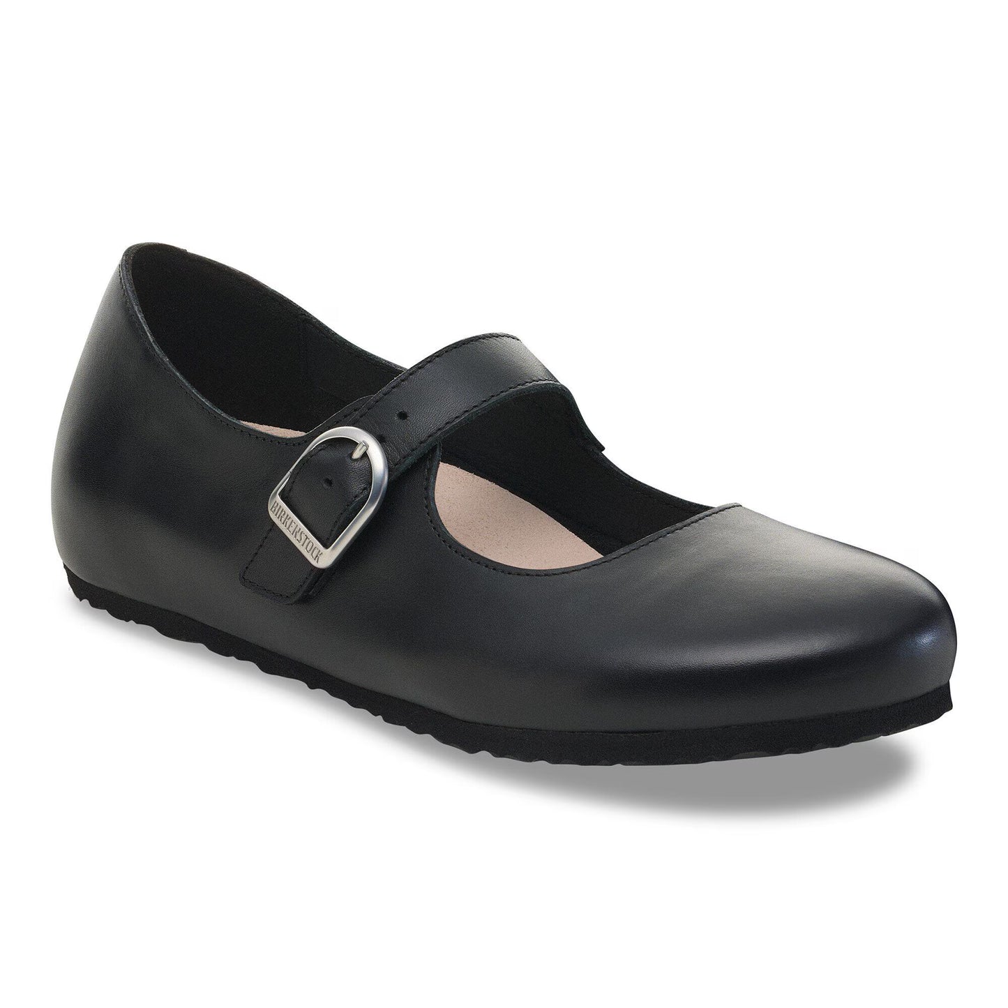 Birkenstock Women's Santa Clarita Smooth Leather Mary Jane in Black