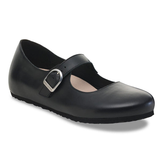 Birkenstock Women's Santa Clarita Smooth Leather Mary Jane in Black