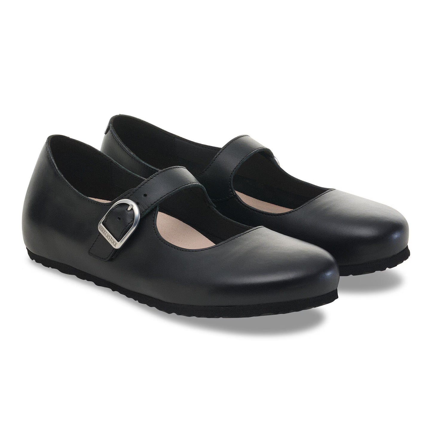 Birkenstock Women's Santa Clarita Smooth Leather Mary Jane in Black