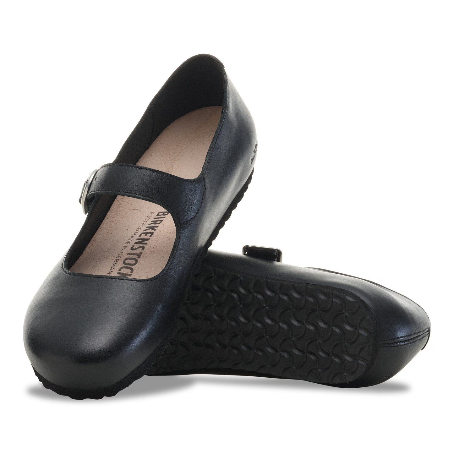 Birkenstock Women's Santa Clarita Smooth Leather Mary Jane in Black