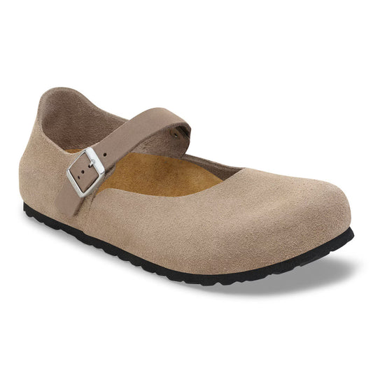 Birkenstock Women's Mantova Suede Leather Mary Jane in Taupe