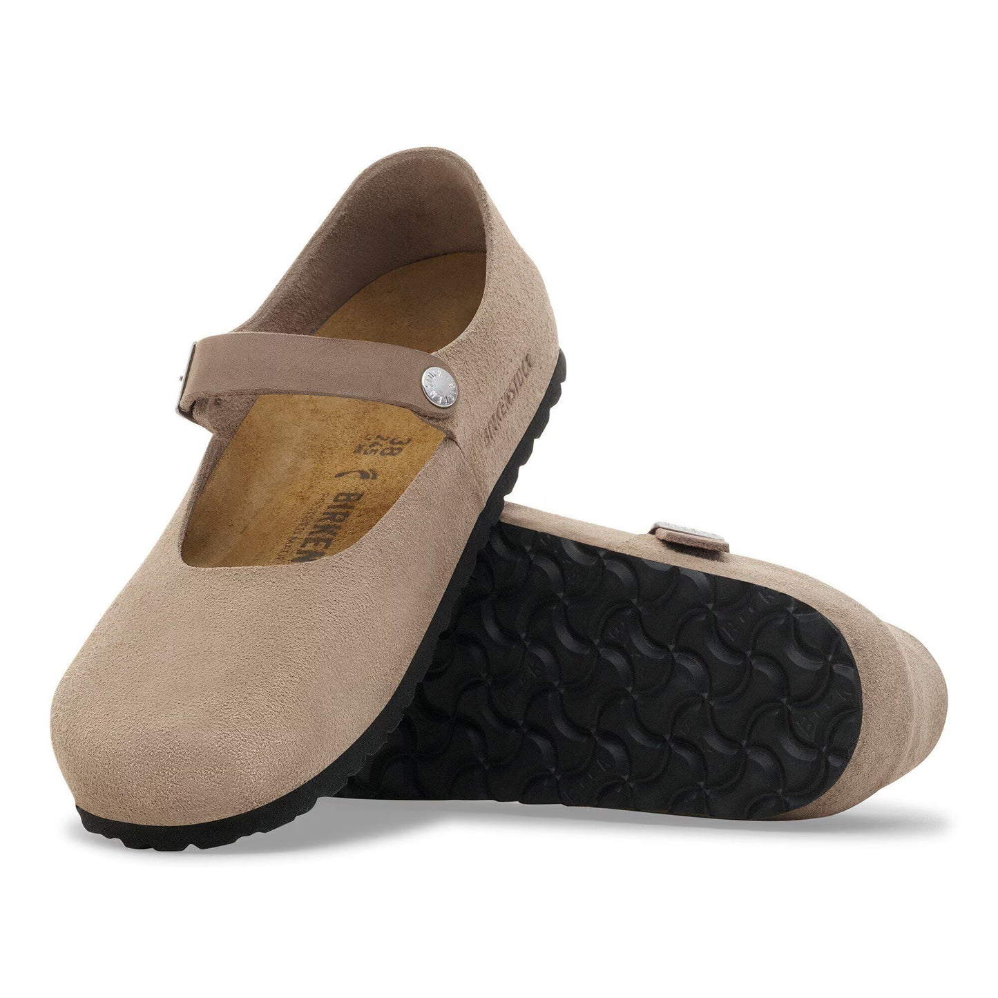 Birkenstock Women's Mantova Suede Leather Mary Jane in Taupe