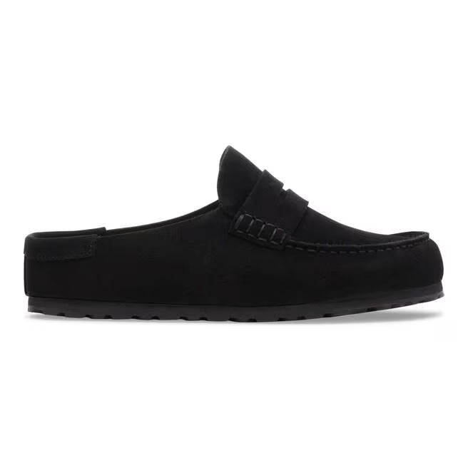 Birkenstock Women's Naples Wrapped Loafer Clog in Black Suede