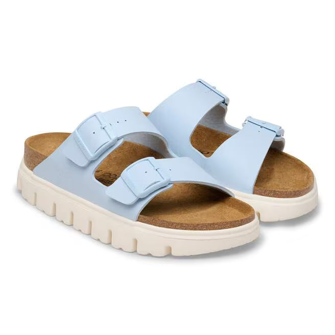 Birkenstock Women's Arizona Chunky Birko-Flor Sandal in Baby Blue