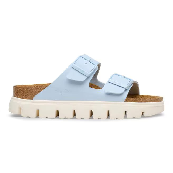 Birkenstock Women's Arizona Chunky Birko-Flor Sandal in Baby Blue
