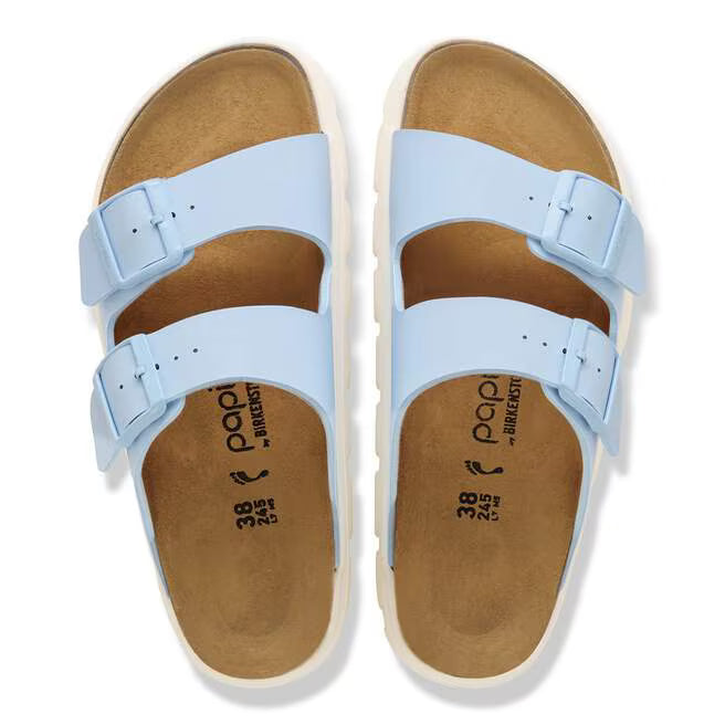 Birkenstock Women's Arizona Chunky Birko-Flor Sandal in Baby Blue