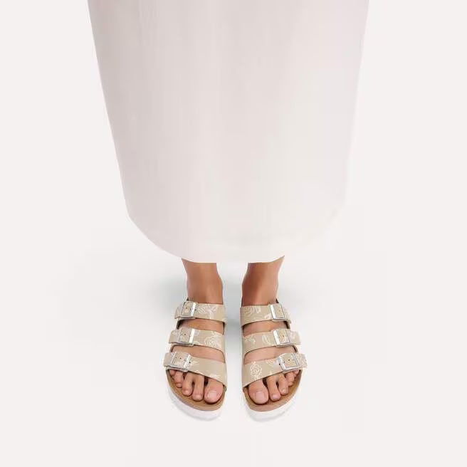 Birkenstock Florida III PAP Flex Platform Sandal (Oyster Flower)