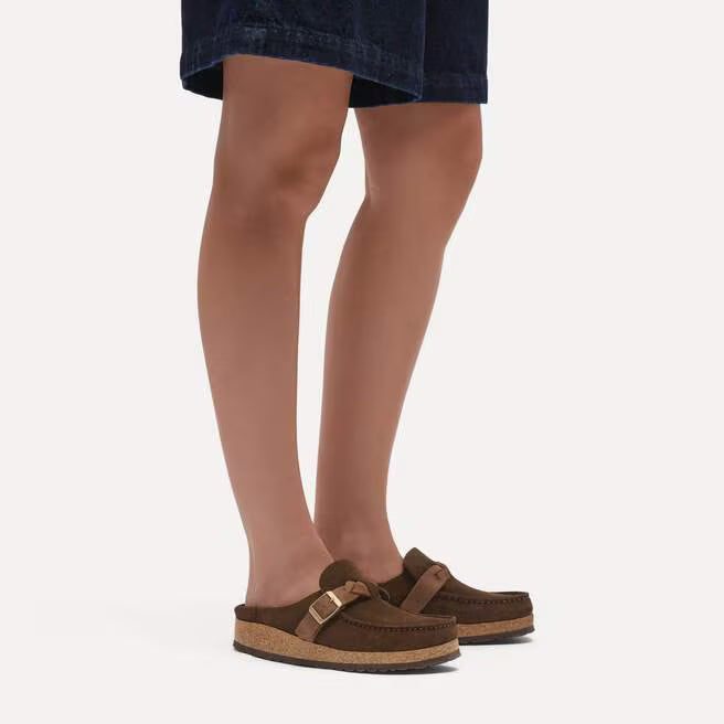 Birkenstock Women's Buckley Braided Slip On Clog in Carafe Suede
