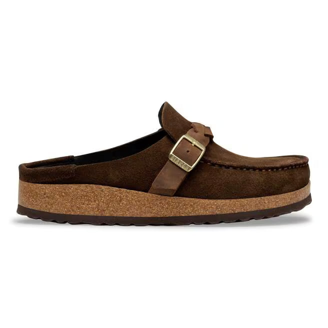 Birkenstock Women's Buckley Braided Slip On Clog in Carafe Suede