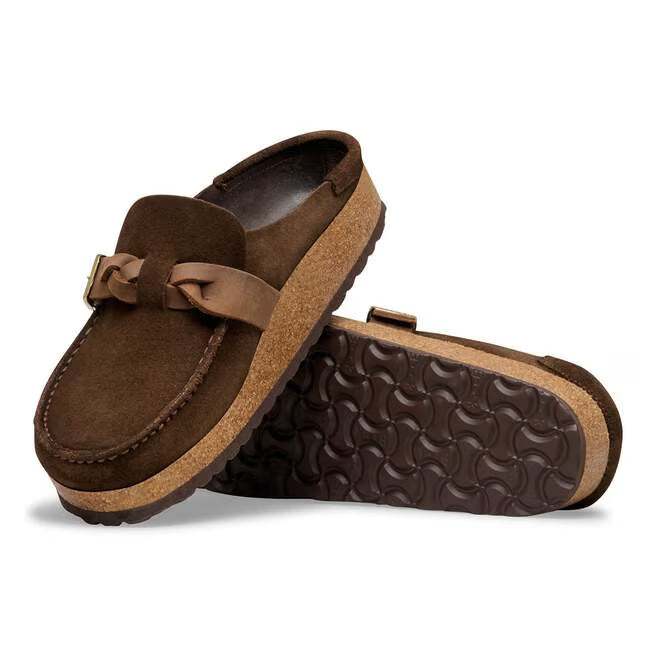 Birkenstock Women's Buckley Braided Slip On Clog in Carafe Suede