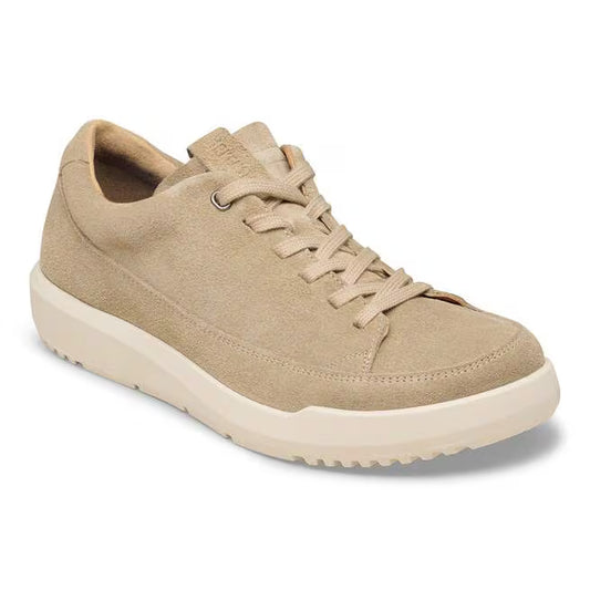 Birkenstock Men's Melbourne Tie Sneaker in Taupe Suede