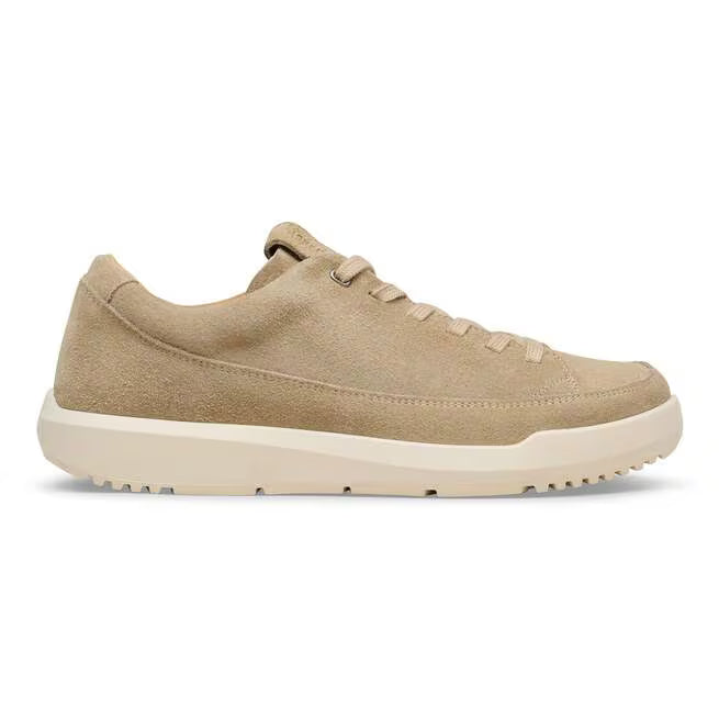 Birkenstock Men's Melbourne Tie Sneaker in Taupe Suede