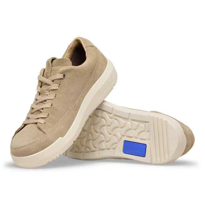 Birkenstock Men's Melbourne Tie Sneaker in Taupe Suede