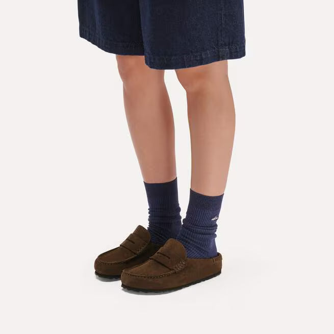 Birkenstock Women's Naples Wrapped Loafer Clog in Carafe Suede