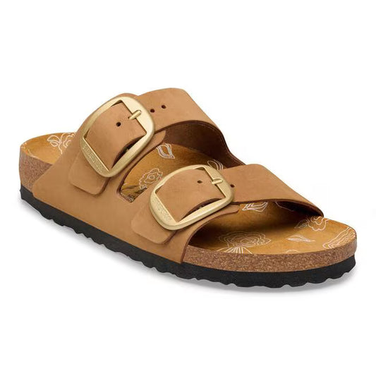 Birkenstock Women's Arizona Big Buckle Sandal in Mink Nubuck