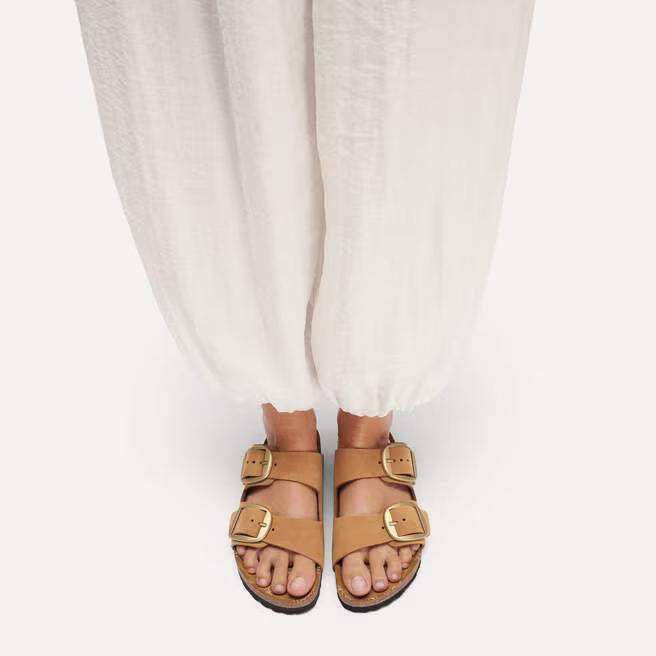 Birkenstock Women's Arizona Big Buckle Sandal in Mink Nubuck