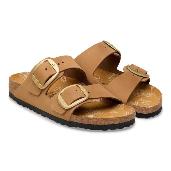 Birkenstock Women's Arizona Big Buckle Sandal in Mink Nubuck