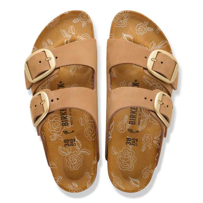 Birkenstock Women's Arizona Big Buckle Sandal in Mink Nubuck