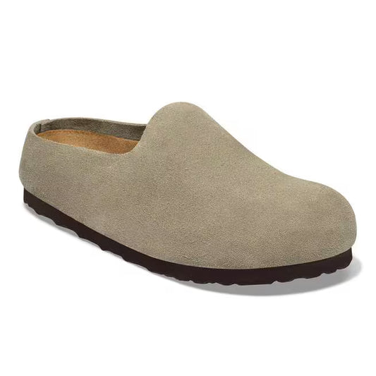 Birkenstock Women's Amsterdam Wrapped Clog in Taupe Suede