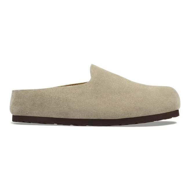 Birkenstock Women's Amsterdam Wrapped Clog in Taupe Suede
