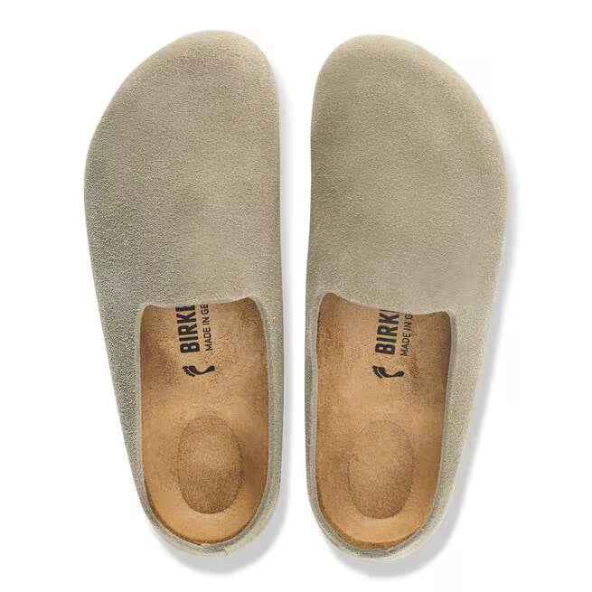Birkenstock Women's Amsterdam Wrapped Clog in Taupe Suede