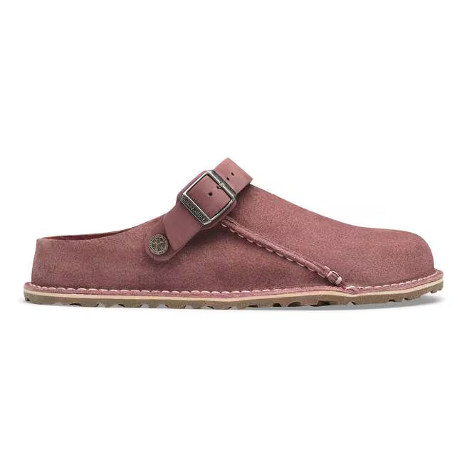 Birkenstock Women's Lutry Premium Suede Leather Clog in Pepper