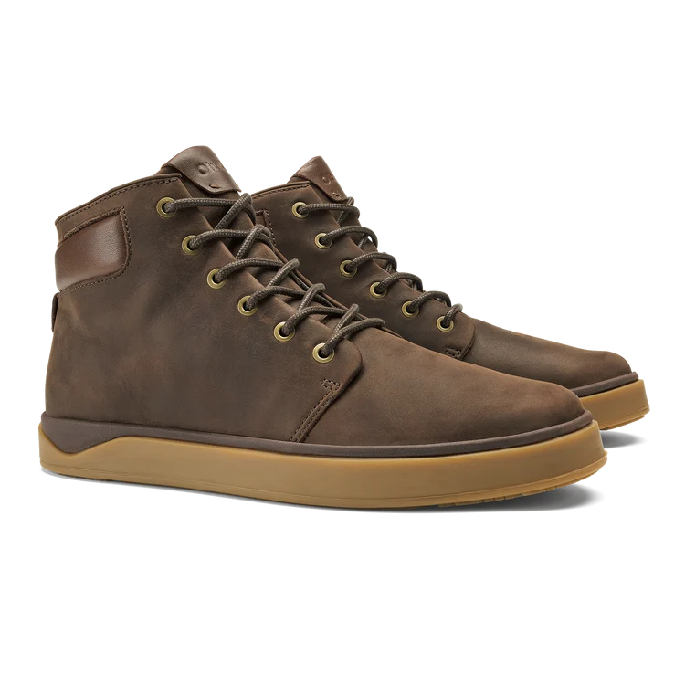 OluKai Men's Kekaha Chukka Sneaker Boot in Dark Java/Toffee
