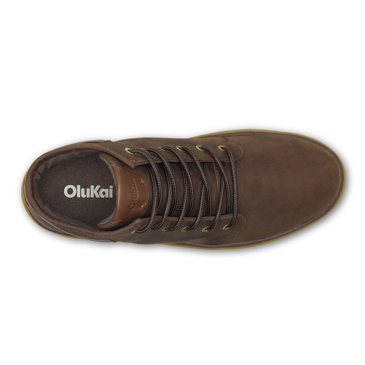 OluKai Men's Kekaha Chukka Sneaker Boot in Dark Java/Toffee