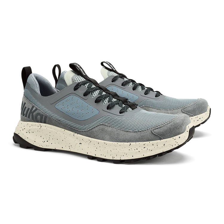 OluKai Men's Makiki Sneaker in Cloud Grey/Poi