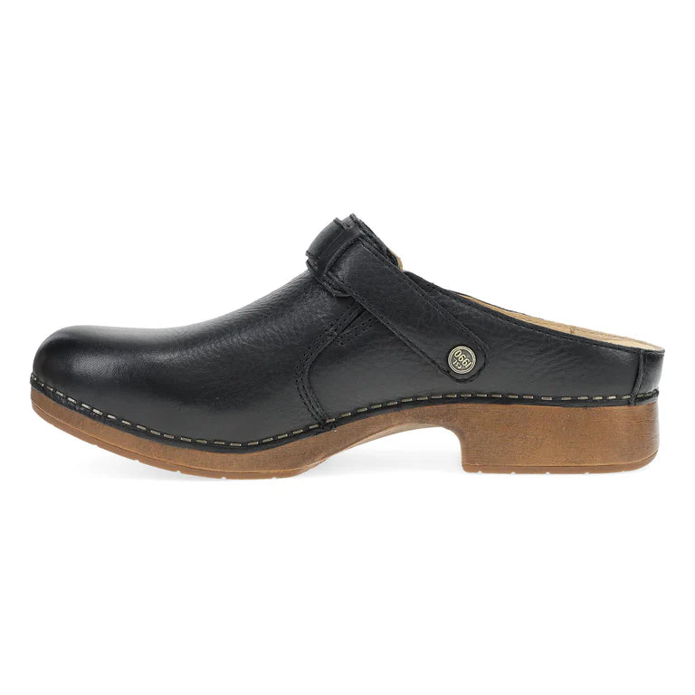 Dansko Women's Millie Clog in Black Waxy Milled Leather