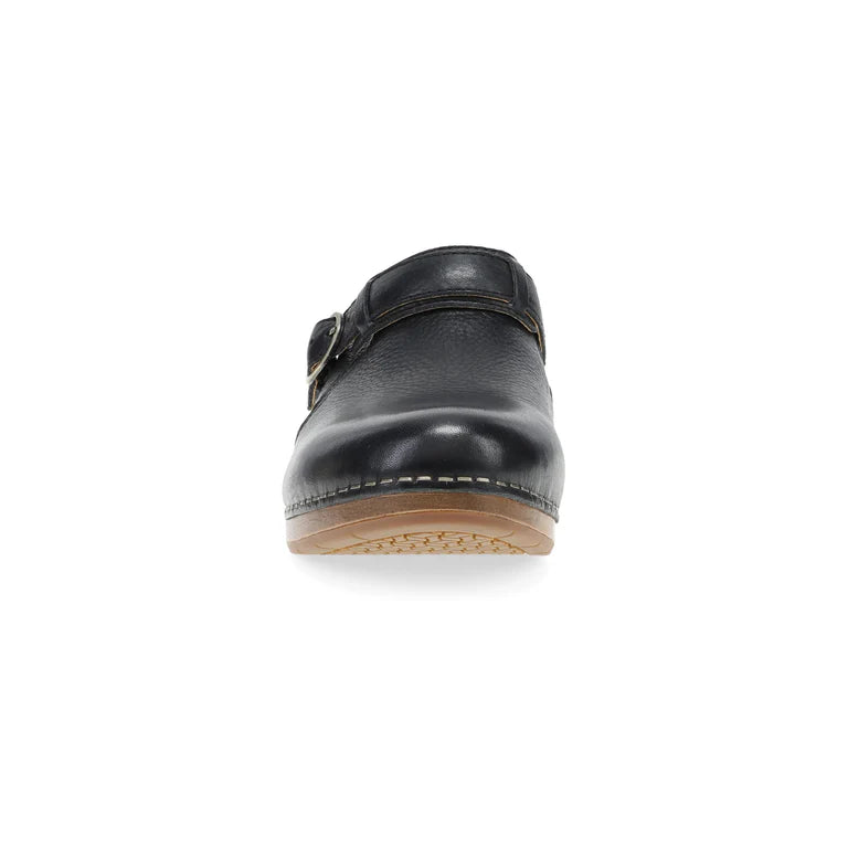 Dansko Women's Millie Clog in Black Waxy Milled Leather