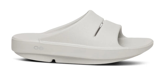 Oofos OOaah Slide Flip Sandal in Moonstone